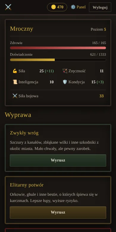 Ta sama gra na ekranie telefonu.
